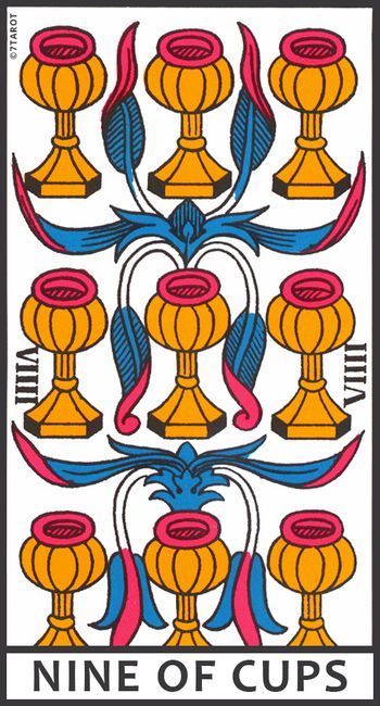 9 of cups love